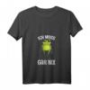 Damen T-Shirt mit Spruch 'Ich Muss Gar Nix' - Lustiges Faulheit T-Shirt mit Frosch Motiv, ideales Geschenk für Freunde und Kollegen