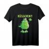 Kuss Frosch T-Shirt mit Spruch - Lustiges Comic Motiv für Kinder, Damen & Herren, Perfektes Geschenk für Tier- und Cartoon-Fans
