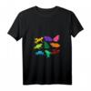 Poison Dart Frösche Amphibien Exotisches Tier T-Shirt mit V-Ausschnitt – Bunte Frosch Grafik, Geschenk für Froschliebhaber & Naturfans