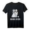 Game Over Pistole Fußfessel - Humorvolles Junggesellenabschied & Hochzeits-T-Shirt für Bräutigam & Ehemann mit Sarkasmus
