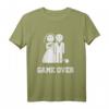 Game Over Pistole Fußfessel - Humorvolles Junggesellenabschied & Hochzeits-T-Shirt für Bräutigam & Ehemann mit Sarkasmus