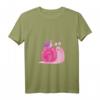 Damen Lustiges Schnecke T-Shirt mit V-Ausschnitt – Immer mit der Ruhe, Liebevolles Gartenmotiv, Perfekt für Natur- und Gartenfreunde