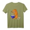 Japanisches Kawaii Anime Eidechse Ramen Kronengecko T-Shirt – Lustiges Geschenk für Reptilien- und Anime-Fans