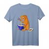 Japanisches Kawaii Anime Eidechse Ramen Kronengecko T-Shirt – Lustiges Geschenk für Reptilien- und Anime-Fans