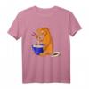 Japanisches Kawaii Anime Eidechse Ramen Kronengecko T-Shirt – Lustiges Geschenk für Reptilien- und Anime-Fans