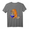 Japanisches Kawaii Anime Eidechse Ramen Kronengecko T-Shirt – Lustiges Geschenk für Reptilien- und Anime-Fans