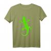 Grünes Gecko Iguana T-Shirt – Exotisches Tiermotiv, Klassisch geschnitten, doppelt genähter Saum