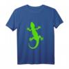 Grünes Gecko Iguana T-Shirt – Exotisches Tiermotiv, Klassisch geschnitten, doppelt genähter Saum