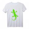Grünes Gecko Iguana T-Shirt – Exotisches Tiermotiv, Klassisch geschnitten, doppelt genähter Saum