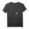 Damen Reptilien & Echsen Fans T-Shirt mit Kletterndem Gecko und V-Ausschnitt – Perfekt für Gecko-Liebhaber & Naturfreunde
