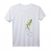 Damen Reptilien & Echsen Fans T-Shirt mit Kletterndem Gecko und V-Ausschnitt – Perfekt für Gecko-Liebhaber & Naturfreunde