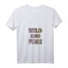 Damen Leoparden Muster Wild And Free Leo Style T-Shirt mit V-Ausschnitt – Perfekt für Festival, Urlaub & als Geschenk für Töchter, Mütter & Freundinnen