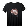 Gepard Animal Print Sexy Kussmund Leopardenmuster Lippen T-Shirt – Trendiges Tiermuster für Modebewusste & perfekte Geschenkidee