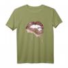 Gepard Animal Print Sexy Kussmund Leopardenmuster Lippen T-Shirt – Trendiges Tiermuster für Modebewusste & perfekte Geschenkidee