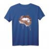 Gepard Animal Print Sexy Kussmund Leopardenmuster Lippen T-Shirt – Trendiges Tiermuster für Modebewusste & perfekte Geschenkidee