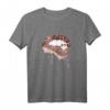 Gepard Animal Print Sexy Kussmund Leopardenmuster Lippen T-Shirt – Trendiges Tiermuster für Modebewusste & perfekte Geschenkidee