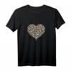Gepard Muster Herz T-Shirt mit Leopard, Jaguar & Wildkatzen-Design – Perfektes Geschenk für Tierliebhaberinnen und Safari-Fans