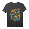 Buntes Leopard gepard Geometrisches Fauna Pop Art T-Shirt - Trendiges Tiermotiv für Mode- und Kunstliebhaber
