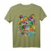 Buntes Leopard gepard Geometrisches Fauna Pop Art T-Shirt - Trendiges Tiermotiv für Mode- und Kunstliebhaber