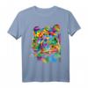 Buntes Leopard gepard Geometrisches Fauna Pop Art T-Shirt - Trendiges Tiermotiv für Mode- und Kunstliebhaber