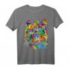 Buntes Leopard gepard Geometrisches Fauna Pop Art T-Shirt - Trendiges Tiermotiv für Mode- und Kunstliebhaber