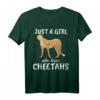 Damen Just A Girl Who Loves Cheetahs Geschenk - Lustiges Gepard T-Shirt für Tierliebhaberinnen, Geburtstags- & Weihnachtsgeschenk