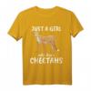 Damen Just A Girl Who Loves Cheetahs Geschenk - Lustiges Gepard T-Shirt für Tierliebhaberinnen, Geburtstags- & Weihnachtsgeschenk