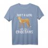 Damen Just A Girl Who Loves Cheetahs Geschenk - Lustiges Gepard T-Shirt für Tierliebhaberinnen, Geburtstags- & Weihnachtsgeschenk