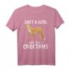 Damen Just A Girl Who Loves Cheetahs Geschenk - Lustiges Gepard T-Shirt für Tierliebhaberinnen, Geburtstags- & Weihnachtsgeschenk