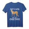 Damen Just A Girl Who Loves Cheetahs Geschenk - Lustiges Gepard T-Shirt für Tierliebhaberinnen, Geburtstags- & Weihnachtsgeschenk