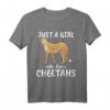 Damen Just A Girl Who Loves Cheetahs Geschenk - Lustiges Gepard T-Shirt für Tierliebhaberinnen, Geburtstags- & Weihnachtsgeschenk