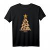 Cooles Weihnachtsbaum Leopard Gepard Fell Muster T-Shirt – Lustiges Tiermuster für Weihnachtsfeier, Advent & Geschenkidee
