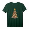 Cooles Weihnachtsbaum Leopard Gepard Fell Muster T-Shirt – Lustiges Tiermuster für Weihnachtsfeier, Advent & Geschenkidee