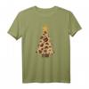 Cooles Weihnachtsbaum Leopard Gepard Fell Muster T-Shirt – Lustiges Tiermuster für Weihnachtsfeier, Advent & Geschenkidee