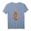 Cooles Weihnachtsbaum Leopard Gepard Fell Muster T-Shirt – Lustiges Tiermuster für Weihnachtsfeier, Advent & Geschenkidee