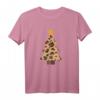 Cooles Weihnachtsbaum Leopard Gepard Fell Muster T-Shirt – Lustiges Tiermuster für Weihnachtsfeier, Advent & Geschenkidee