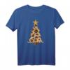 Cooles Weihnachtsbaum Leopard Gepard Fell Muster T-Shirt – Lustiges Tiermuster für Weihnachtsfeier, Advent & Geschenkidee
