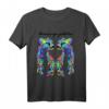 Gepard Top Shirt Bunt Katze Safari Zoo 80's Retro Grafik Cat T-Shirt - Buntes Tiermotiv für Katzenliebhaber und Retro-Fans