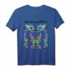 Gepard Top Shirt Bunt Katze Safari Zoo 80's Retro Grafik Cat T-Shirt - Buntes Tiermotiv für Katzenliebhaber und Retro-Fans