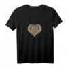 Damen Gepard Muster Herz Leopard Fell Muster Herzen T-Shirt - Trendiges Animal Print, Perfektes Geschenk für Tierliebhaberinnen