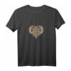 Damen Gepard Muster Herz Leopard Fell Muster Herzen T-Shirt - Trendiges Animal Print, Perfektes Geschenk für Tierliebhaberinnen