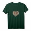 Damen Gepard Muster Herz Leopard Fell Muster Herzen T-Shirt - Trendiges Animal Print, Perfektes Geschenk für Tierliebhaberinnen