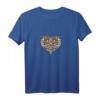 Damen Gepard Muster Herz Leopard Fell Muster Herzen T-Shirt - Trendiges Animal Print, Perfektes Geschenk für Tierliebhaberinnen