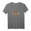 Damen Gepard Muster Herz Leopard Fell Muster Herzen T-Shirt - Trendiges Animal Print, Perfektes Geschenk für Tierliebhaberinnen