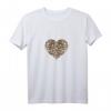 Damen Gepard Muster Herz Leopard Fell Muster Herzen T-Shirt - Trendiges Animal Print, Perfektes Geschenk für Tierliebhaberinnen