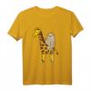 Faultier reitet auf Giraffe T-Shirt für Kinder - Niedliches Cartoon Tiermotiv für Mädchen und Jungen, ideales Geschenk für Giraffen- und Faultierfans