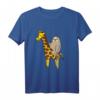 Faultier reitet auf Giraffe T-Shirt für Kinder - Niedliches Cartoon Tiermotiv für Mädchen und Jungen, ideales Geschenk für Giraffen- und Faultierfans