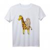 Faultier reitet auf Giraffe T-Shirt für Kinder - Niedliches Cartoon Tiermotiv für Mädchen und Jungen, ideales Geschenk für Giraffen- und Faultierfans
