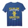 Giraffe Damen T-Shirt - Ich Bin Eine Verrückte Giraffen Lady, Tiermotiv Outfit für Kinder & Erwachsene