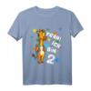 Kinder Geburtstagsshirt 2. Jahre Mädchen und Junge mit Giraffenmotiv - Perfektes Geschenk für den 2. Geburtstag